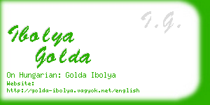 ibolya golda business card